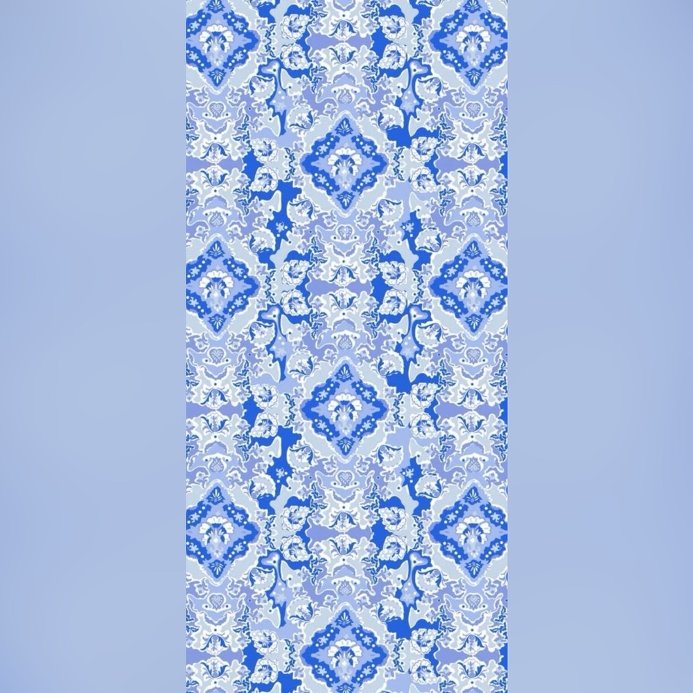 Gretchen Scott Designs Blue and White Patterned Blouse - Picture 6 of 10